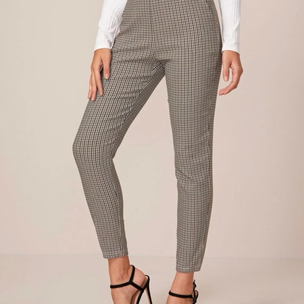 SHEIN Women’s Plaid High waisted work pants